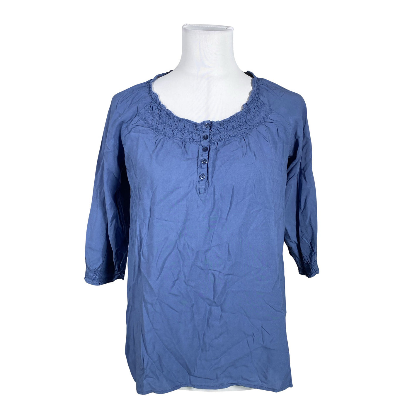 Unisex Soyaconcept - Lühikeste käistega pluus, suurus 38 - Sinine (1)