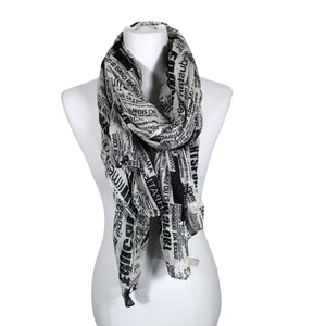 Unisex Cream - Õhuke sall, suurus Midi - Valge (2)