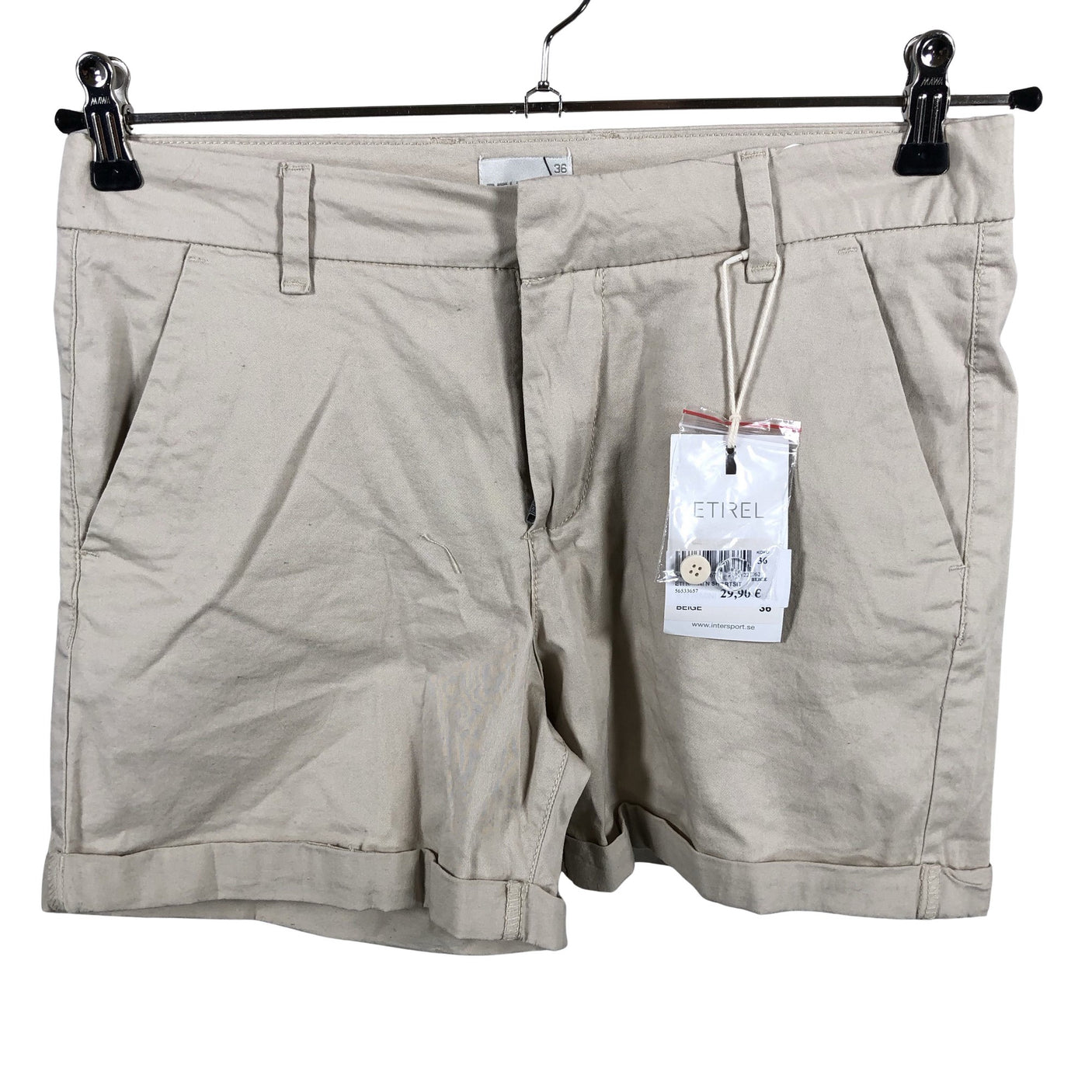 Unisex Etirel - Lühikesed püksid, suurus 36 - Beige (2)