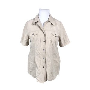 Unisex Godske - Lühikeste käistega pluus, suurus 44 - Beige (1)