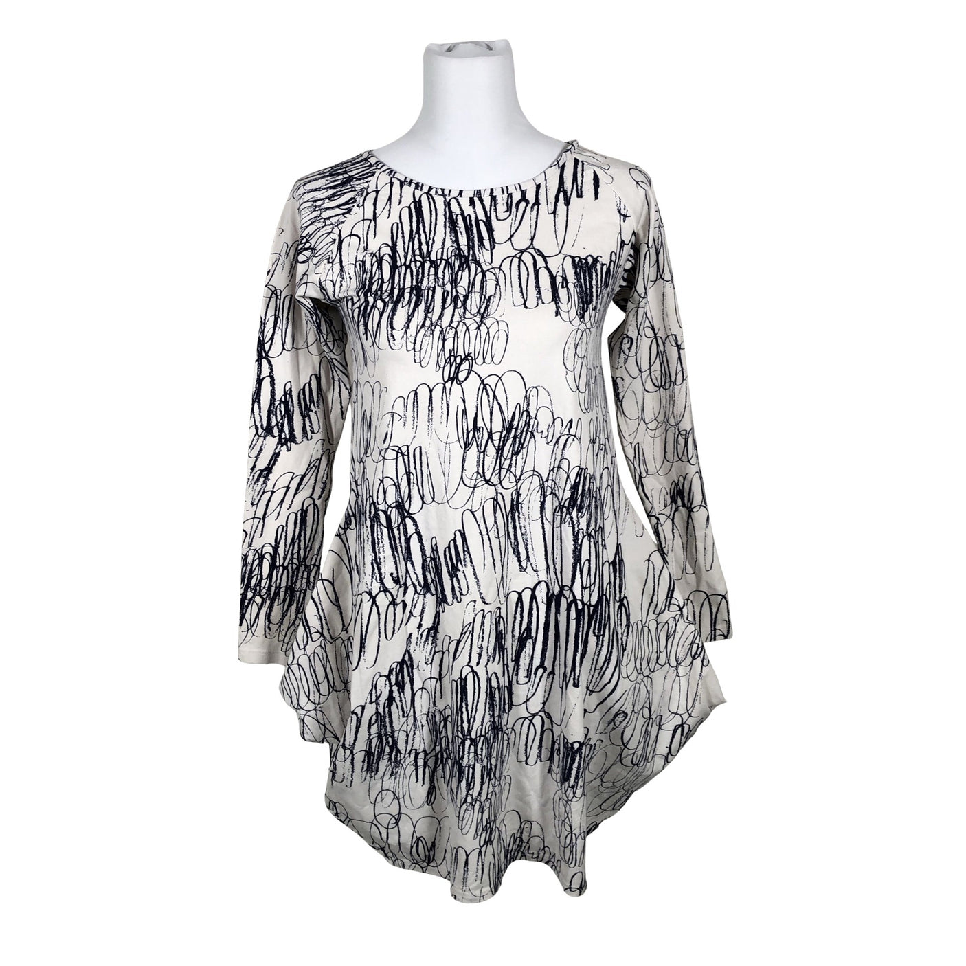 Unisex Papu - Trikotaažist tuunika, suurus 36 - Valge (2)