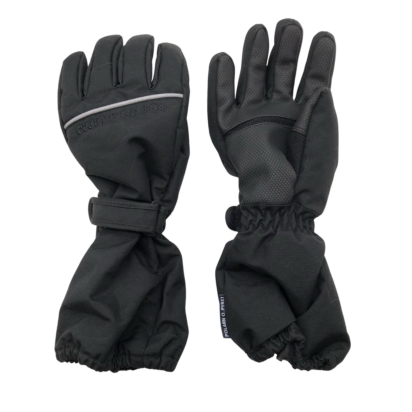 Unisex Polarn O. Pyret - Talvekindad, suurus 5 - 8 vuotta - Must (1)