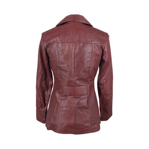 Unisex Ruth Moriz - Nahktagi, suurus 34 - Veinipunane (2)