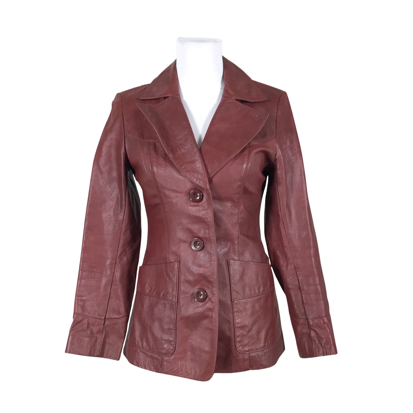 Unisex Ruth Moriz - Nahktagi, suurus 34 - Veinipunane (1)