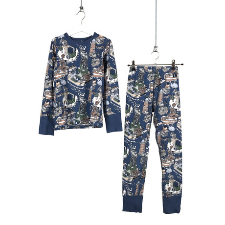 Unisex Polarn O. Pyret - Ööpesu, suurus 122 - 128 - Sinine ()