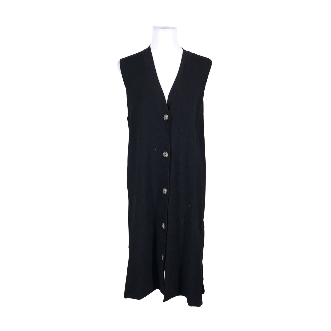 Unisex Kaffe - Kootud vest, suurus 38 - Must (1)
