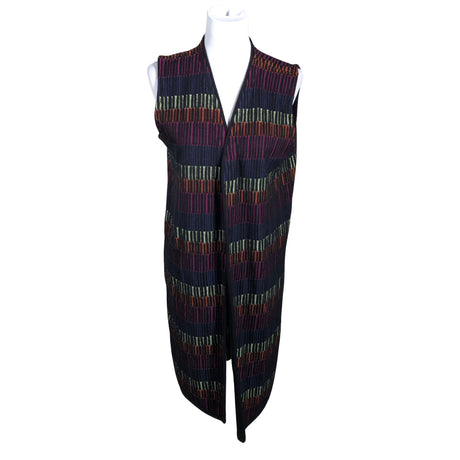 Unisex Kaino - Kootud vest, suurus 40 - Must ()