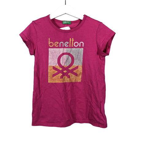 Unisex Benetton - T-särk, suurus 128 - 134 - Roosa ()