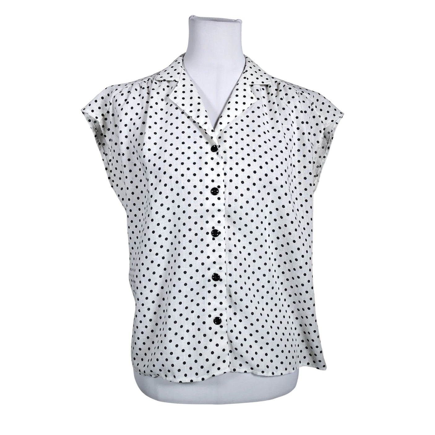 Unisex Figurette - Lühikeste käistega pluus, suurus 40 - Valge (4)