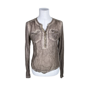 Unisex Cream - Trikotaažist pluus, suurus 38 - Pruun (1)