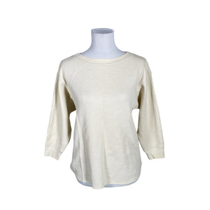 Unisex Uniqlo - Trikotaažist pluus, suurus 36 - Looduslik valge (1)