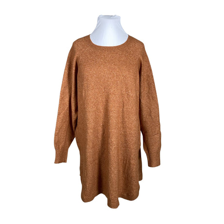 Unisex Zizzi - Kootud kleit, suurus 46 - Pruun ()