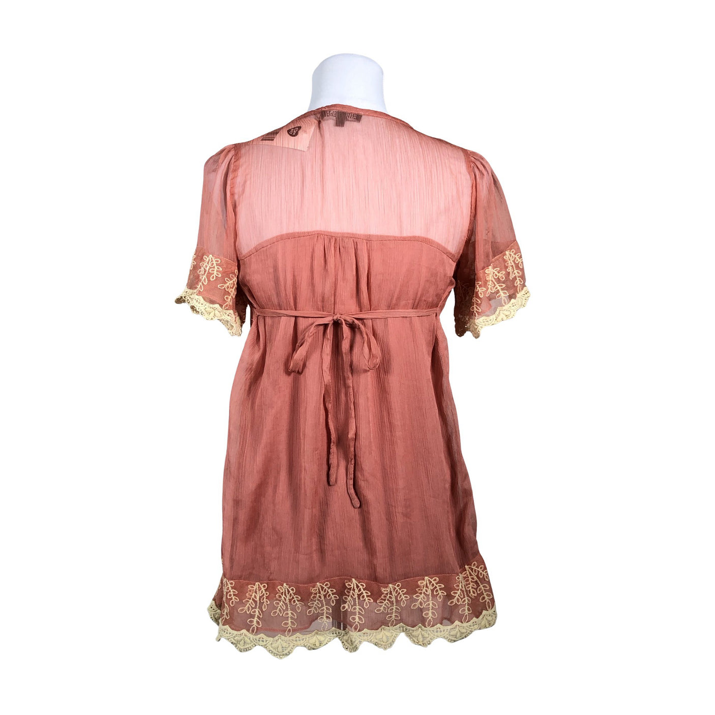 Unisex Christelle - Lühikeste käistega pluus, suurus 36 - Heleroosa (2)
