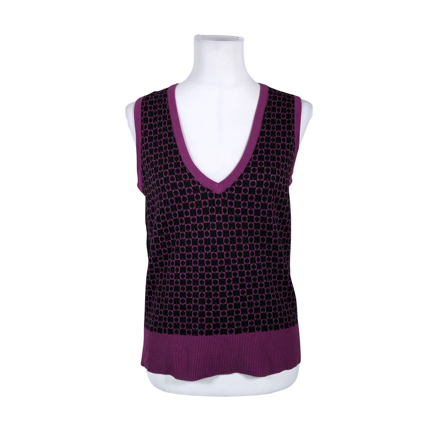 Unisex Signature - Kootud vest, suurus 38 - Lilla (1)