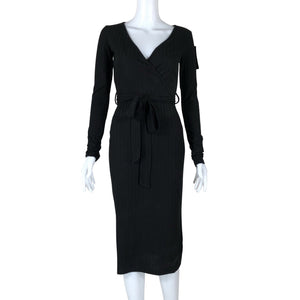 Unisex Na-KD - Trikotaažist kleit, suurus 34 - Must (1)