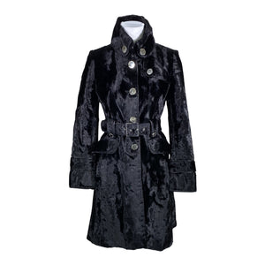 Unisex Karen Millen - Kunstkarusnahast mantel, suurus 34 - Must (1)