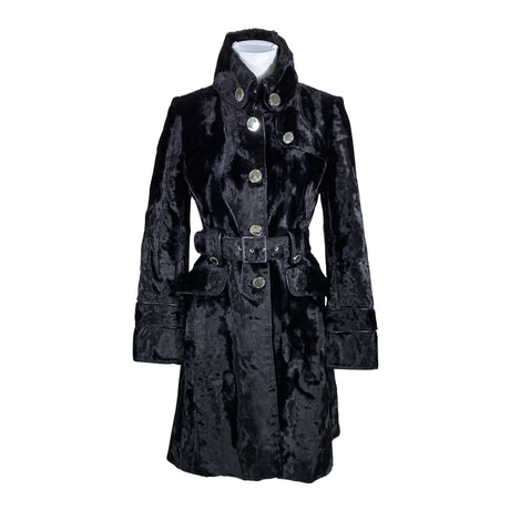 Unisex Karen Millen - Kunstkarusnahast mantel, suurus 34 - Must ()