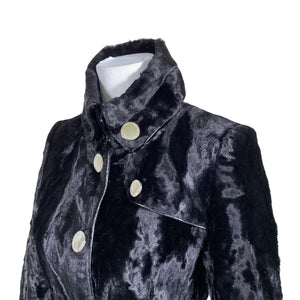 Unisex Karen Millen - Kunstkarusnahast mantel, suurus 34 - Must (3)