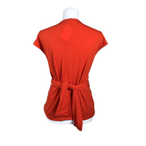 Unisex by Malene Birger - Lühikeste käistega pluus, suurus 32 - Punane (2)