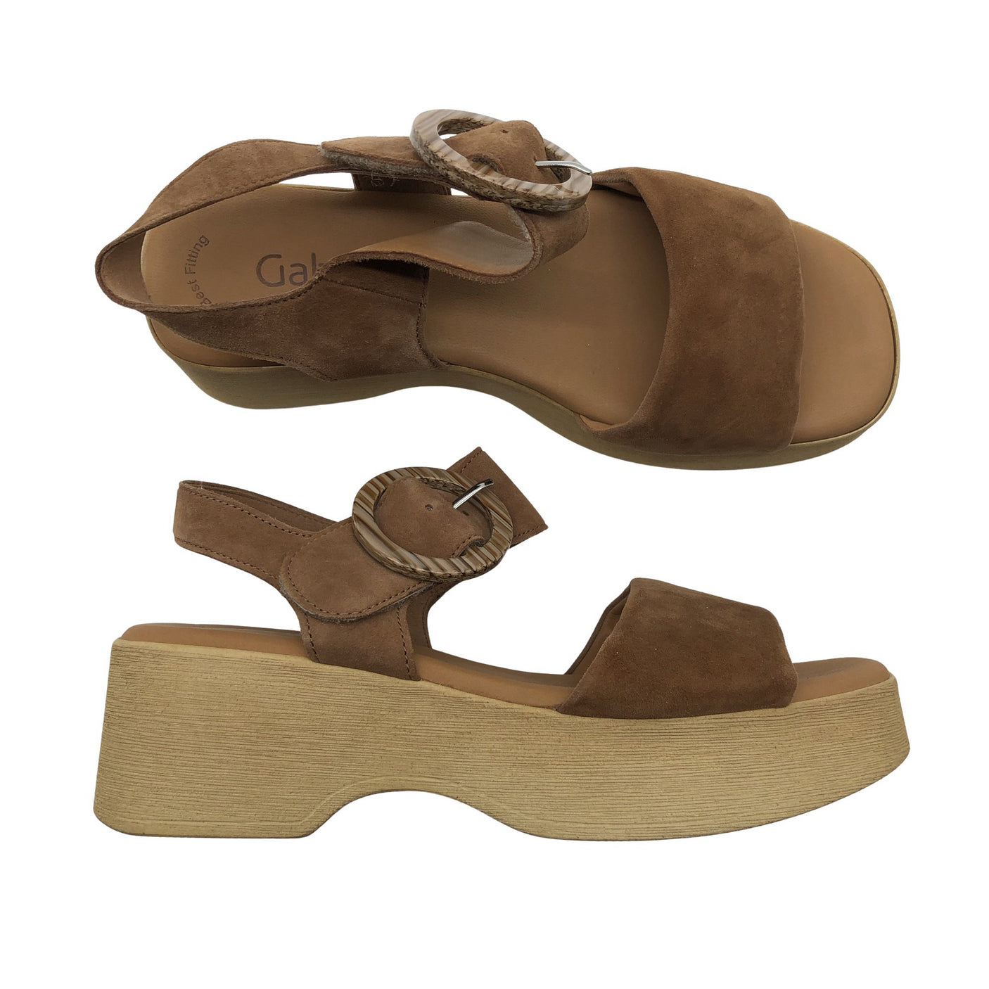Unisex Gabor - Kiilkontsaga rihmikud, suurus 39 - Pruun (1)