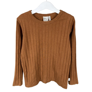 Unisex Mainio - Trikotaažist pluus, suurus 122 - 128 - Pruun (1)