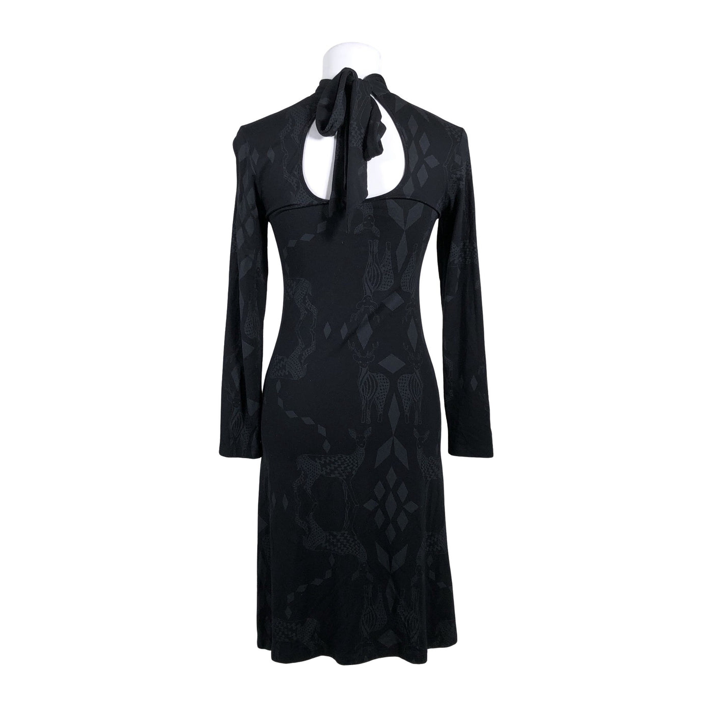 Unisex Nanso - Trikotaažist kleit, suurus 32 - Must (2)