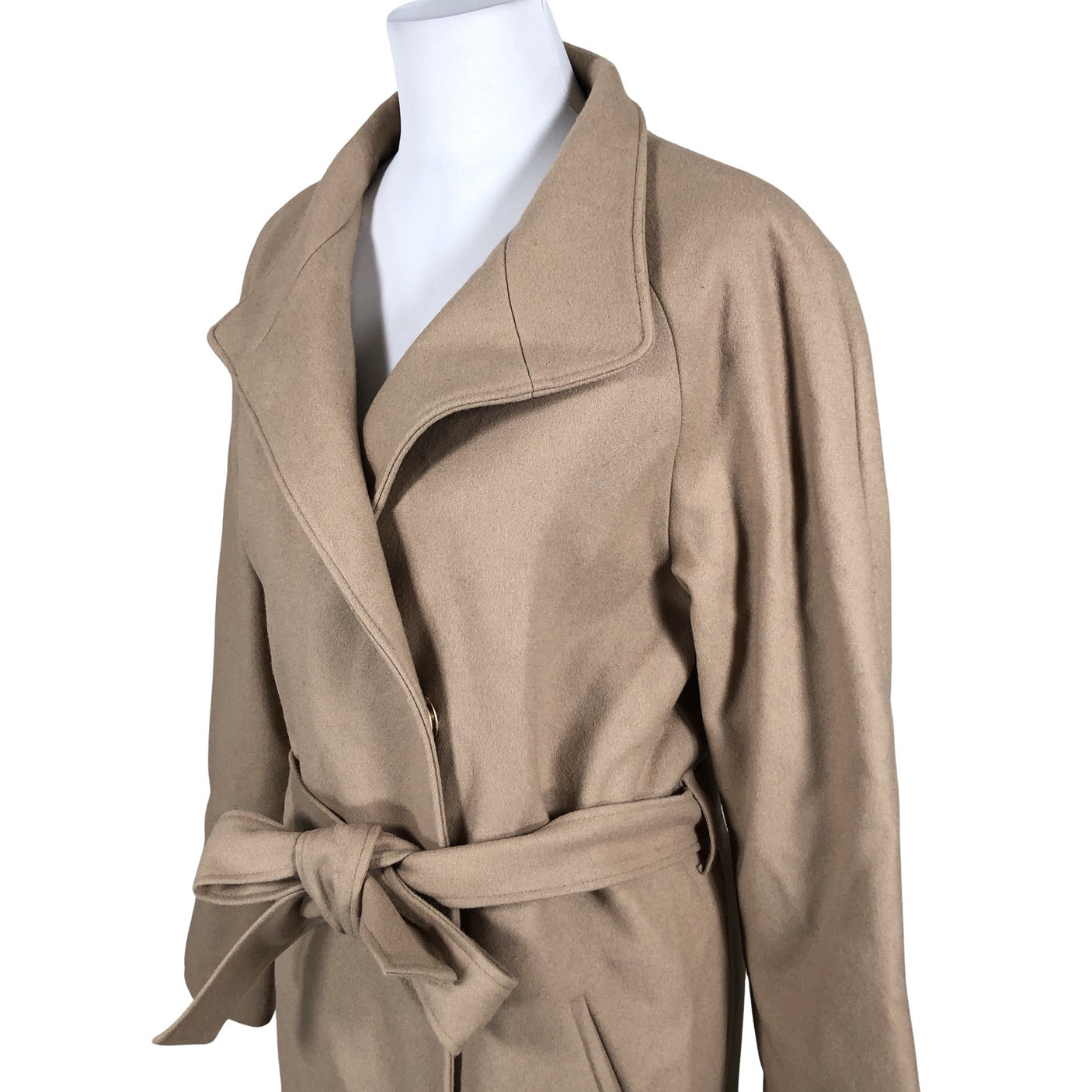 Unisex Mia & Leela - Villane mantel, suurus 40 - Beige (2)