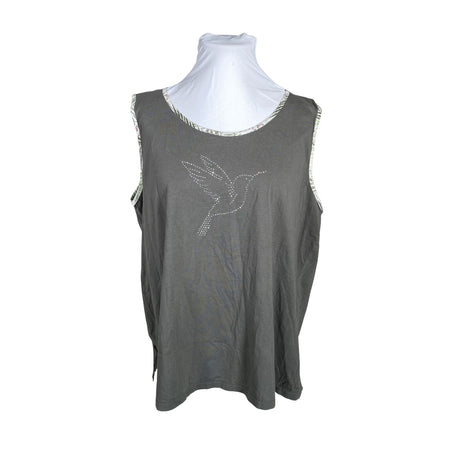 Unisex Ulla Popken - Trikotaažist topp, suurus 54 - Roheline ()