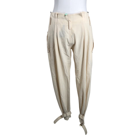 Unisex Elisabetta Franchi - Mittevenivad püksid, suurus 40 - Beige (2)