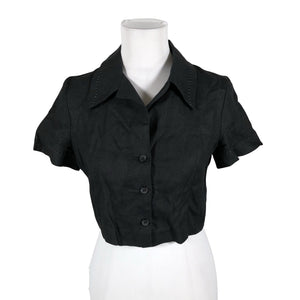 Unisex She - Lühikeste käistega pluus, suurus 36 - Must (1)