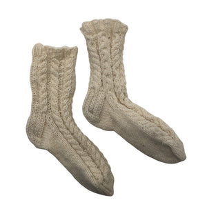 Unisex Handmade - Villased sokid, suurus 35 - Looduslik valge (1)