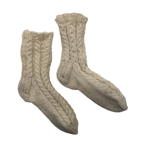 Unisex Handmade - Villased sokid, suurus 35 - Looduslik valge ()