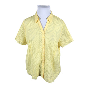 Unisex Gerry Weber - Lühikeste käistega pluus, suurus 50 - Kollane (1)