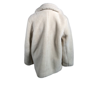 Unisex Gap - Kunstkarusnahast mantel, suurus 40 - Valge (2)