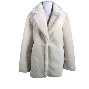 Unisex Gap - Kunstkarusnahast mantel, suurus 40 - Valge (1)