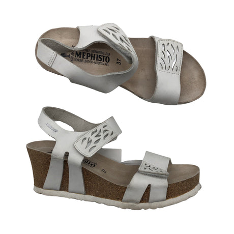 Unisex Mephisto - Kiilkontsaga rihmikud, suurus 37 - Valge (2)