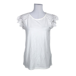 Unisex Esprit - Trikotaažist topp, suurus 38 - Looduslik valge (1)