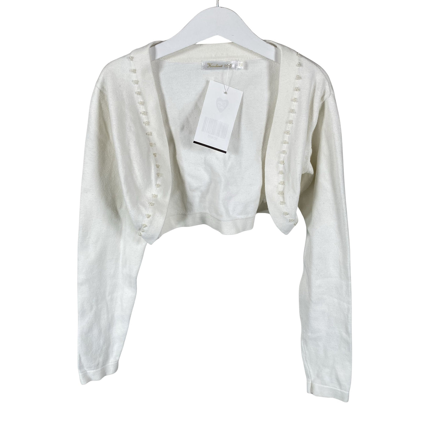 Unisex Kinderit - Kootud boolero, suurus 146 - 152 - Looduslik valge (1)