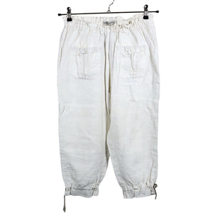 Unisex Bypias - Mittevenivad poolpikad püksid, suurus 40 - Valge (1)