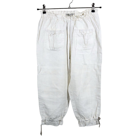 Unisex Bypias - Mittevenivad poolpikad püksid, suurus 40 - Valge ()