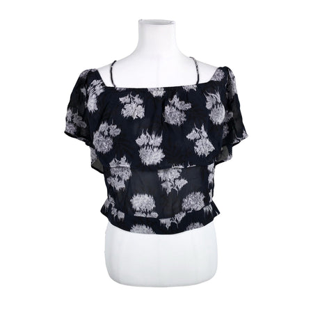 Unisex Ganni - Lühikeste käistega pluus, suurus 38 - Sinine ()