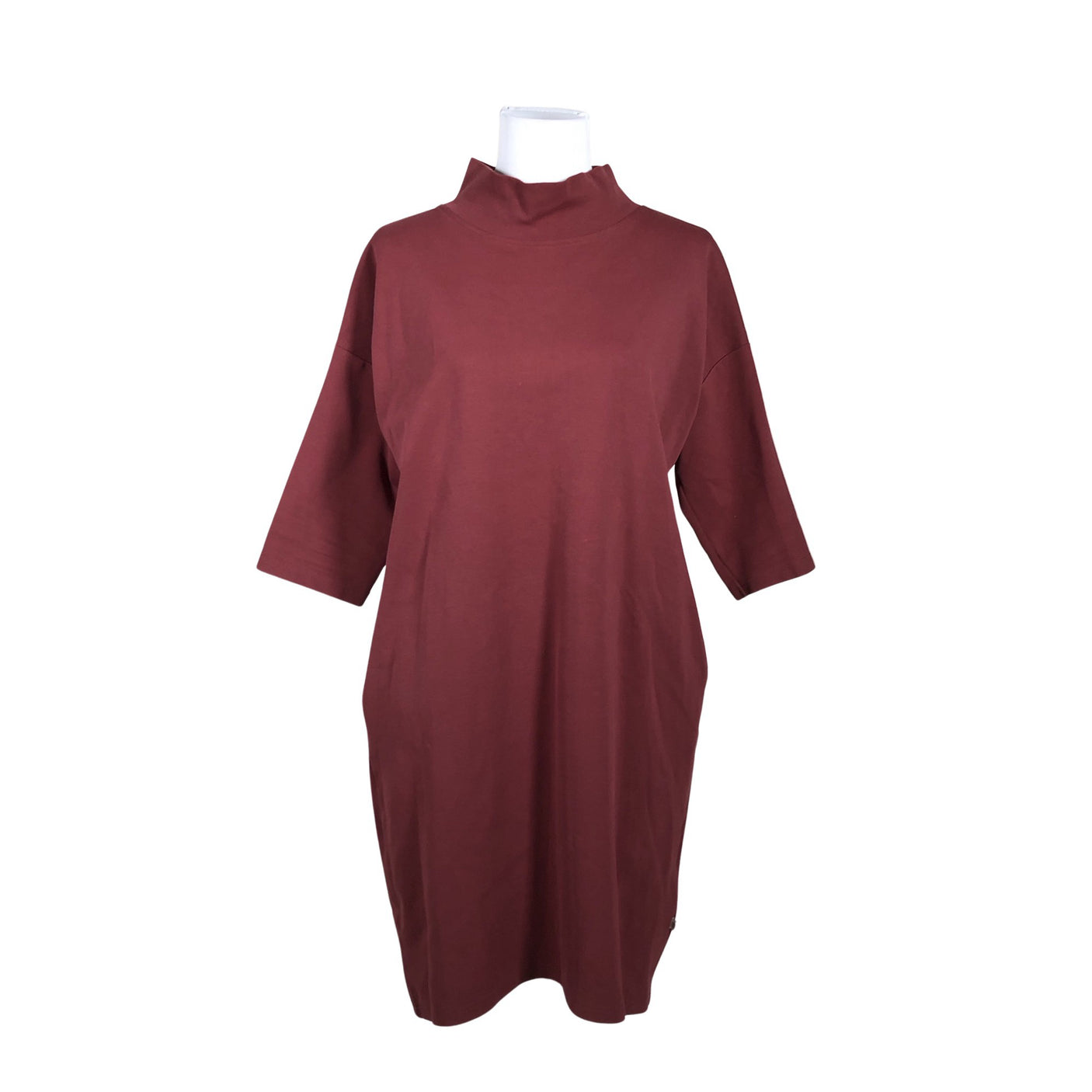 Unisex Puuvillatehdas - Dressikangast kleit, suurus 40 - Veinipunane (1)