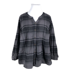 Unisex Ulla Popken - Flanellsärk, suurus 48 - Hall (1)