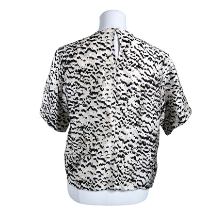 Unisex MSCH Copenhagen - Lühikeste käistega pluus, suurus 34 - Beige (2)