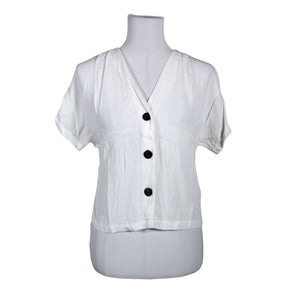 Unisex Lindex - Lühikeste käistega pluus, suurus 40 - Valge (1)