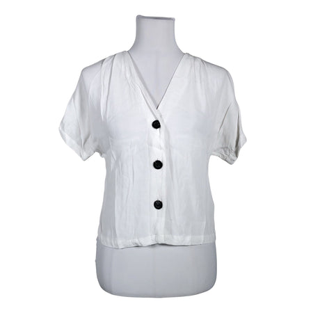 Unisex Lindex - Lühikeste käistega pluus, suurus 40 - Valge ()