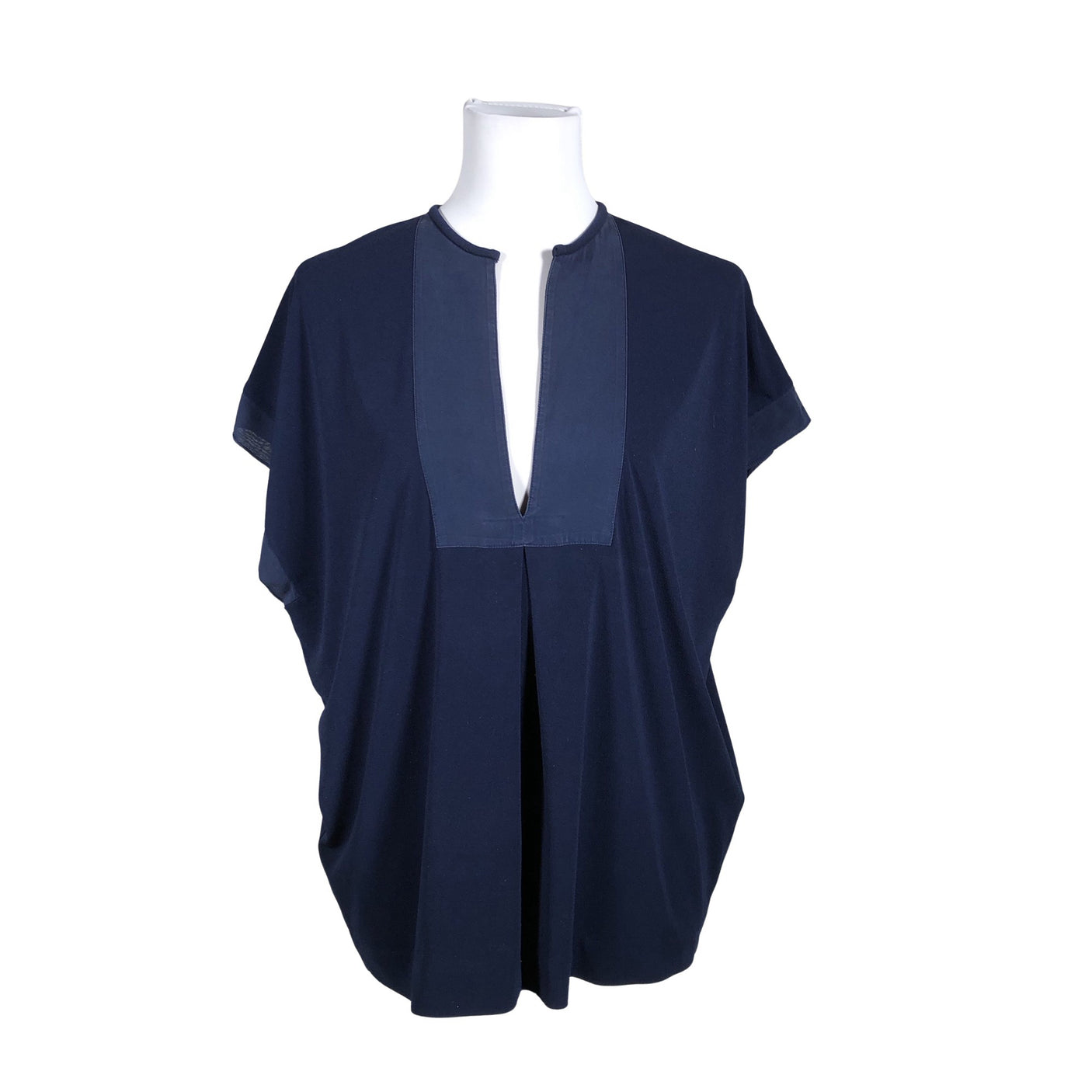 Unisex by Malene Birger - Lühikeste käistega pluus, suurus 38 - Sinine (1)