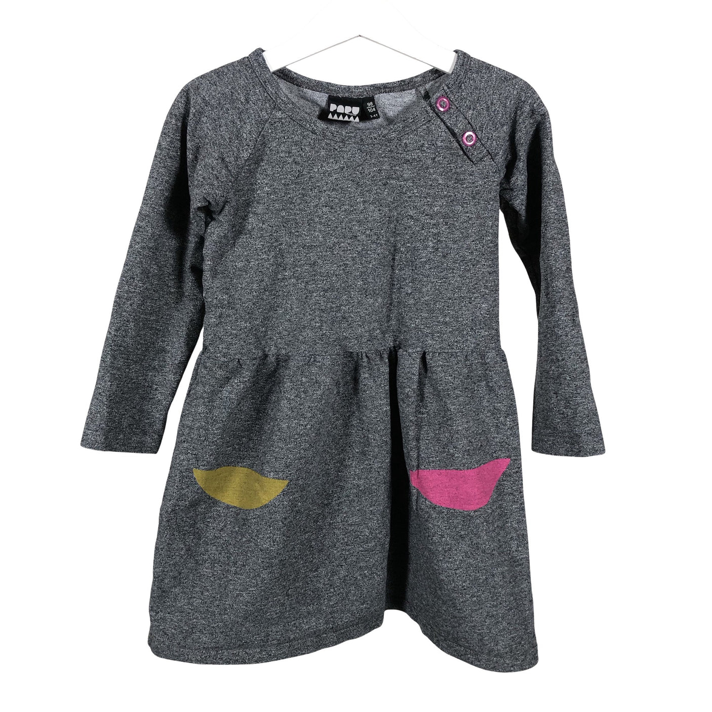 Unisex Papu - Trikotaažist kleit, suurus 98 - 104 - Hall (1)