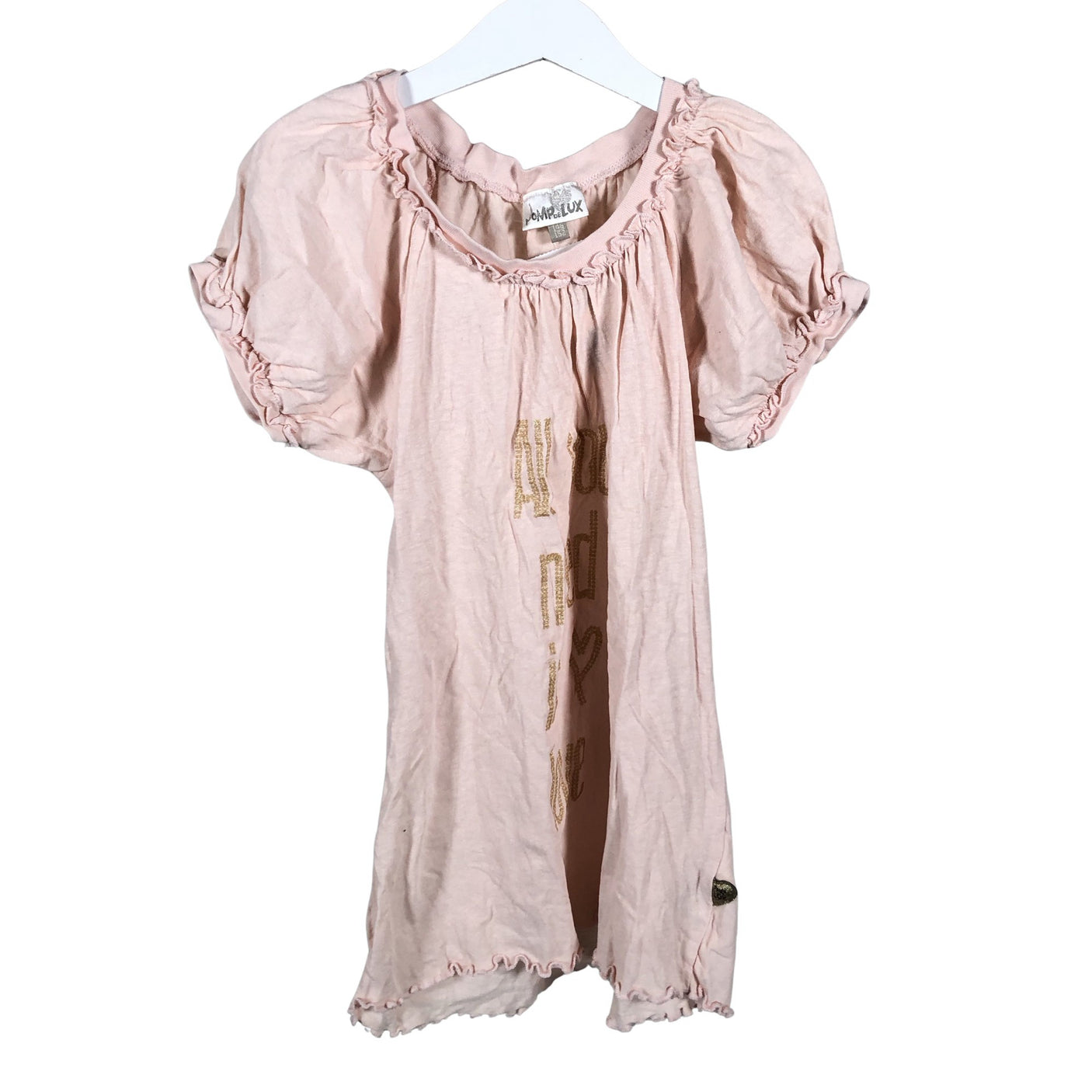 Unisex POMPdeLUX - T-särk, suurus 146 - 152 - Heleroosa (1)