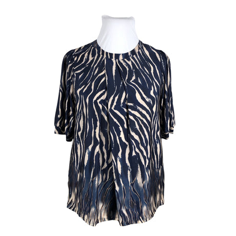 Unisex In Front - Lühikeste käistega pluus, suurus 44 - Sinine ()